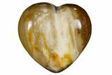 Polished, Triassic Petrified Wood Heart - Madagascar #115520-1